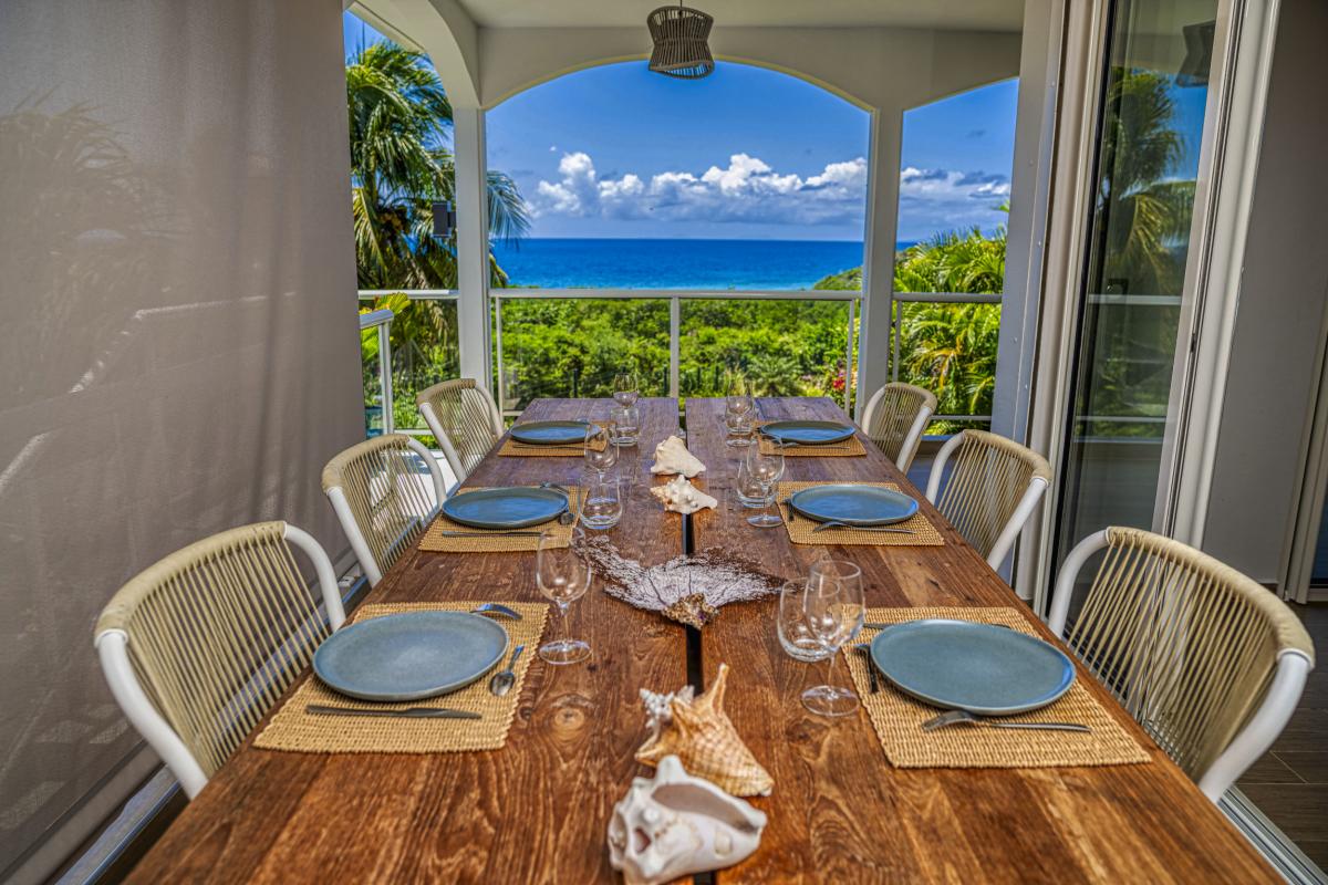 6.Location villa 5 chambres piscine vue mer Le Gosier Guadeloupe_Terrasse Vue Mer